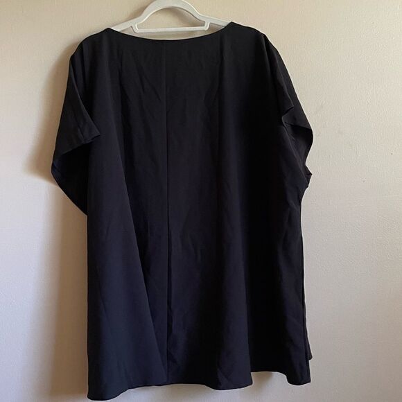 Lane Bryant black blouse with tie front sz 22/24 - Picture 9 of 9